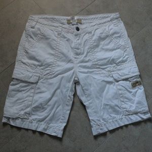 True Religion White Cargo Shorts 38